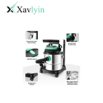 Xavlyin Cleansurge 1100W 18L Wet and Dry Vacuum Cleaner - Image 2
