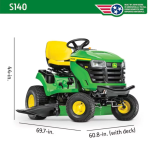 John Deere S140 48-in 22 HP V-Twin Gas Hydrostatic Riding Lawn Tractor - Image 2