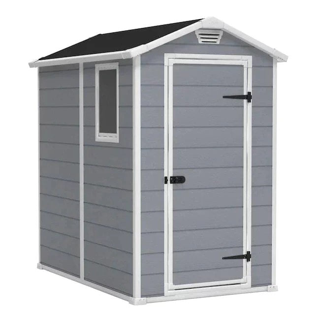 10373633-1 Storage Shed: Manor 6X8DD Indoor Storage Shed, Brown - Image 1