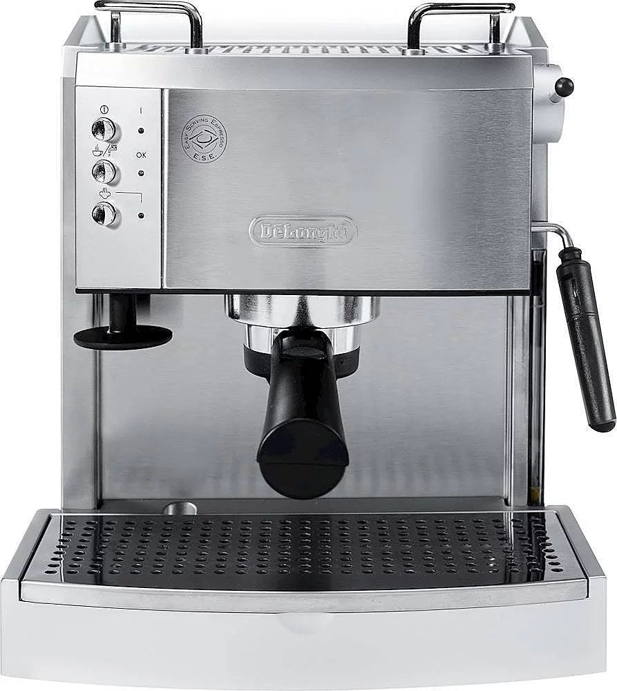 3225284_sd-1 De’Longhi – Espresso Machine with 15 bars of pressure, Milk Frother and removable water tank – Stainless Steel - Image 1