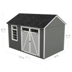Heartland  12-ft x 8-ft Coronado Gable Engineered Storage Shed (Floor Included) - Image 3