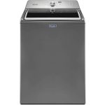 Maytag – 4.7 Cu. Ft. 11-Cycle High-Efficiency Top-Loading Washer – Metallic slate