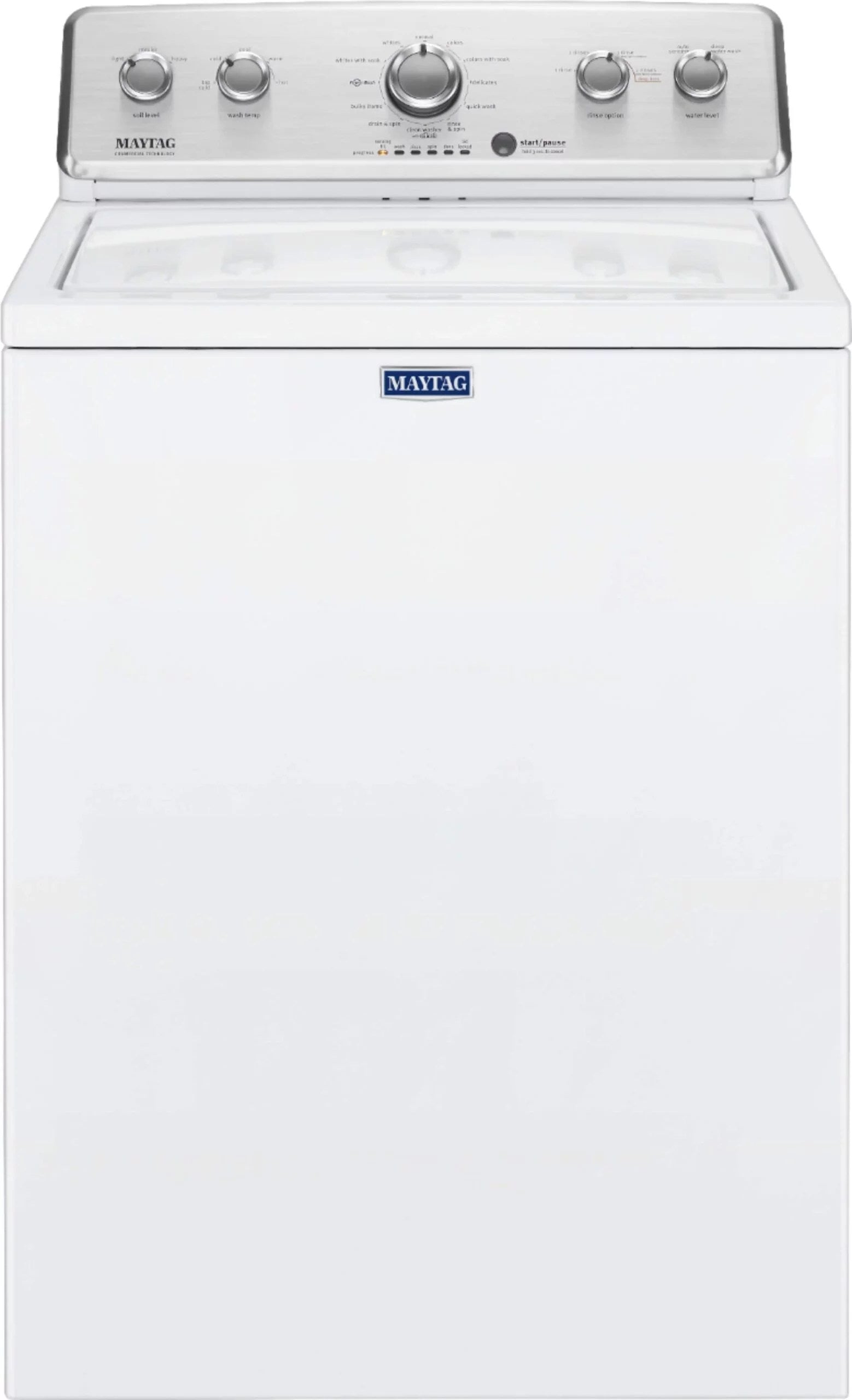 6189300_sd-scaled-1-1 Maytag – 3.8 Cu. Ft. High Efficiency Top Load Washer with PowerWash Agitator – White - Image 1