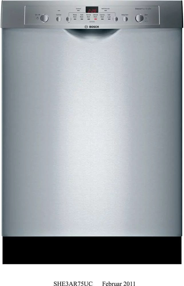 61Z0KuPJT-L._AC_SL1000-1 Bosch Ascenta 24″ SHE3AR75UC Built-In Dishwasher – Stainless Steel - Image 1