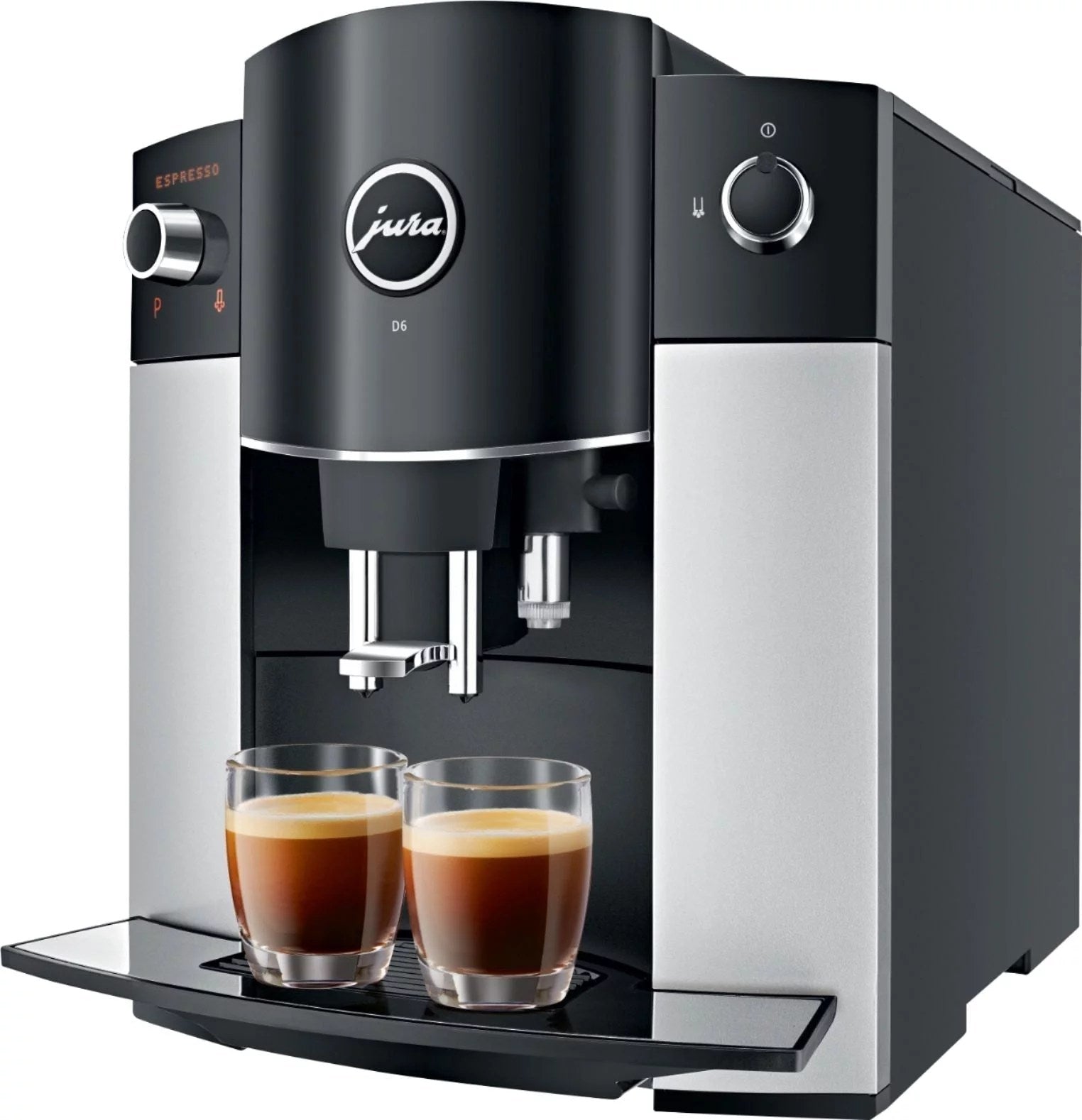 6348496ld_90bf9b75-dcab-42ee-a05a-4d03eb6fa7af-1 Jura D6 Automatic Coffeemaker and Espresso Machine Platinum - Image 1