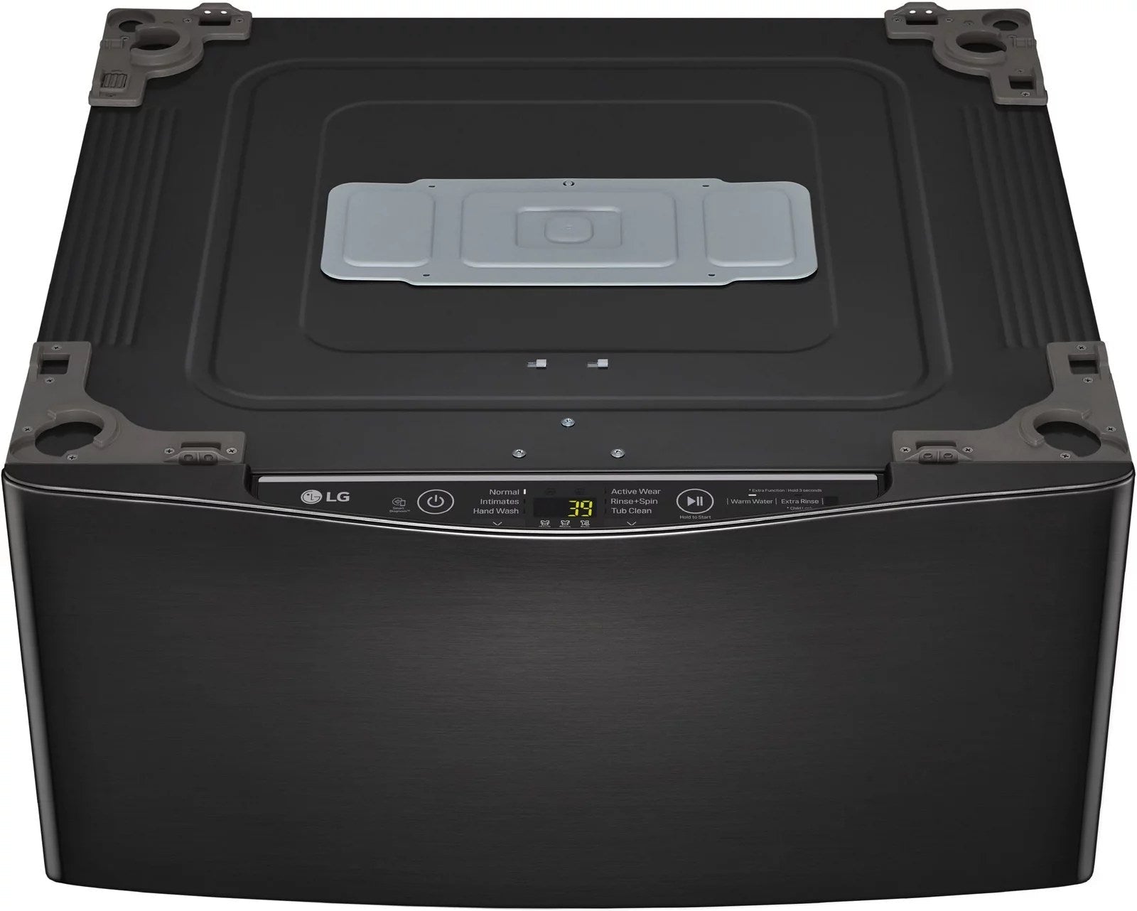 6492261_sd-1 LG – SideKick 1.0 Cu. Ft. High-Efficiency Smart Top Load Pedestal Washer with 3-Motion Technology – Black steel - Image 1
