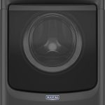 Maytag – 4.5 Cu. Ft. High Efficiency Stackable Front Load Washer with Steam and Extra Power Button – Volcano Black