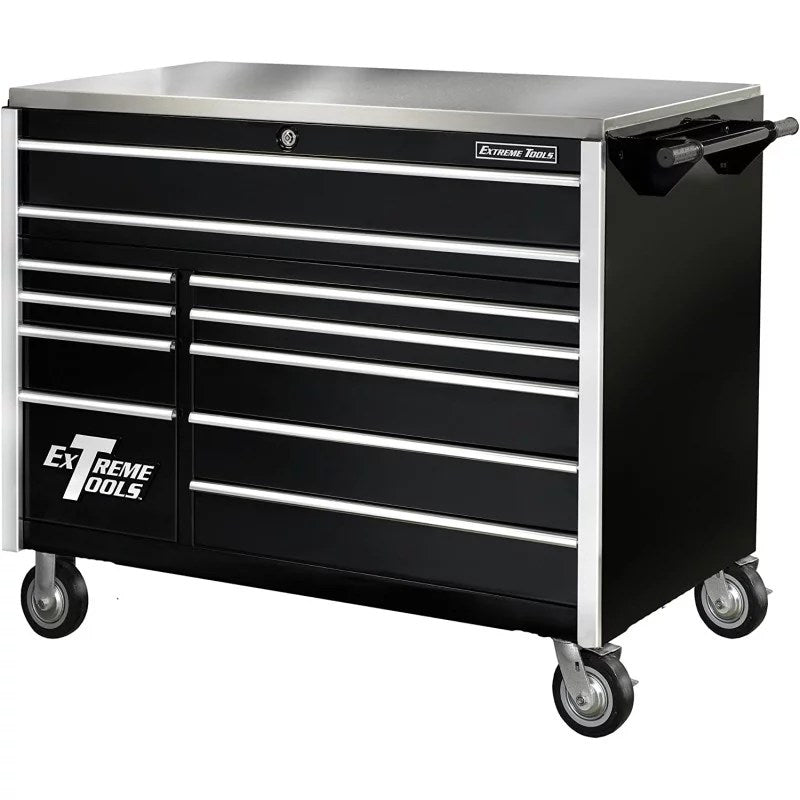 AAAAAAAAAAAAAAAAA-1 Extreme Tools 55 In 11 Drawer Pro Roller Cabinet BLACK - Image 1
