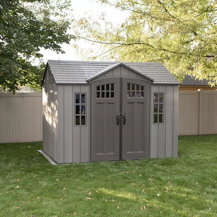 image1-4 Lifetime 10ft x 8ft Rough Cut Outdoor Storage Shed - Image 1