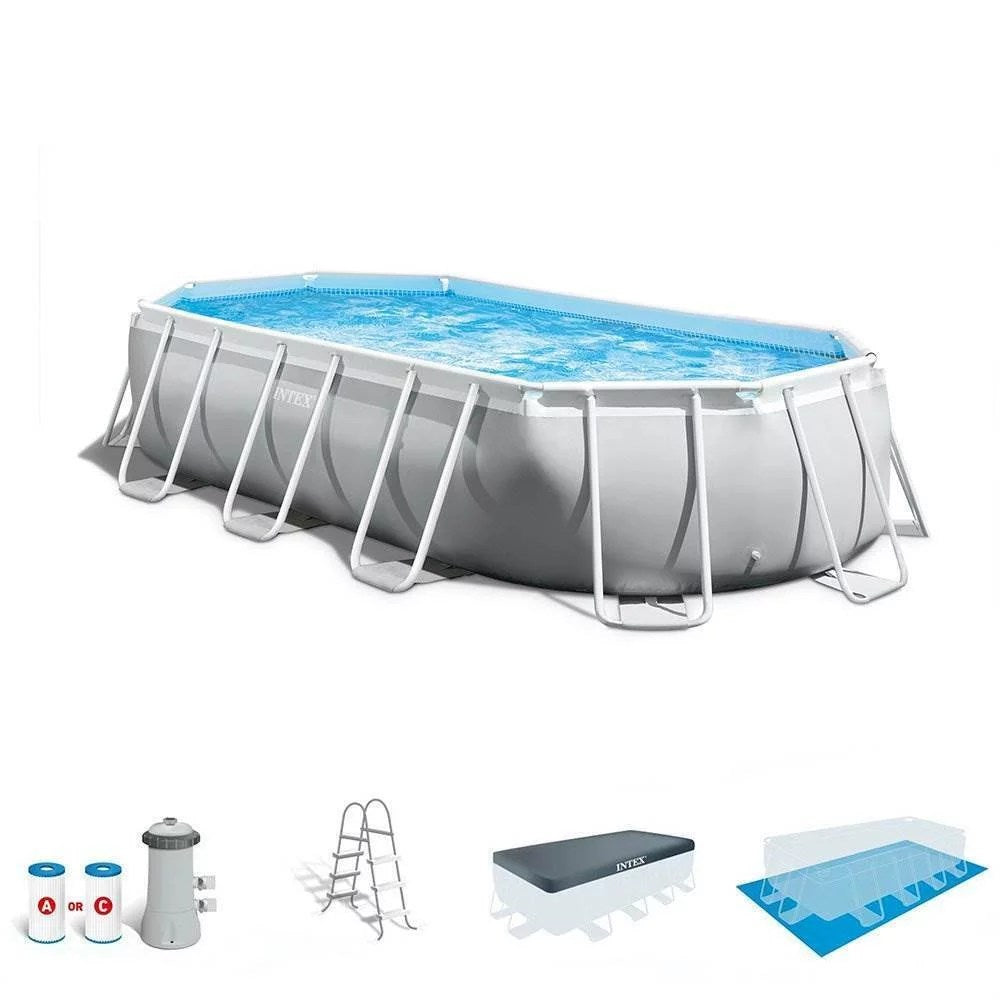 intex-prism-frame-166-x-9-48-oval-above-ground-pool-set-1 Intex – 20 Foot Prism Frame Oval Pool Set - Image 1