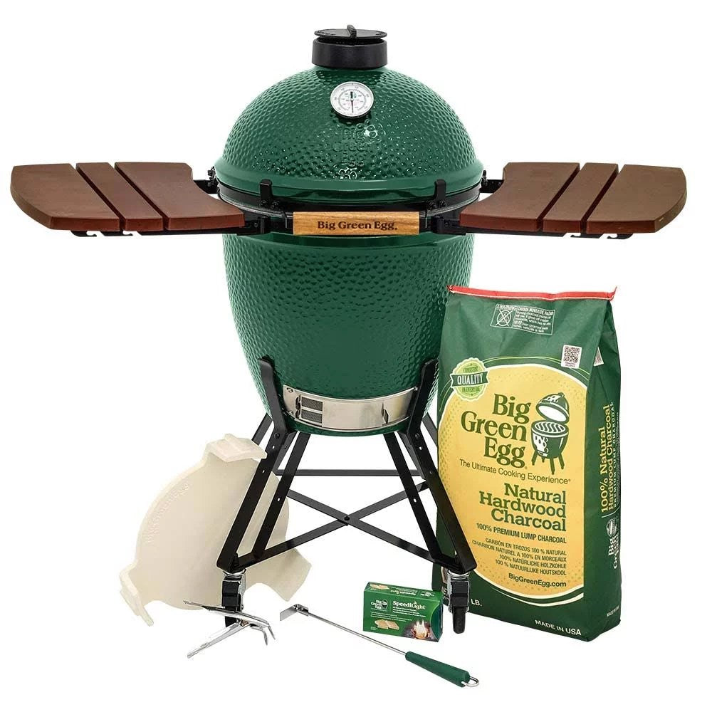 shopping-2022-06-22T161109.171-1 Large Big Green Egg with Rolling Nest & Composite Egg Mates Package - Image 1