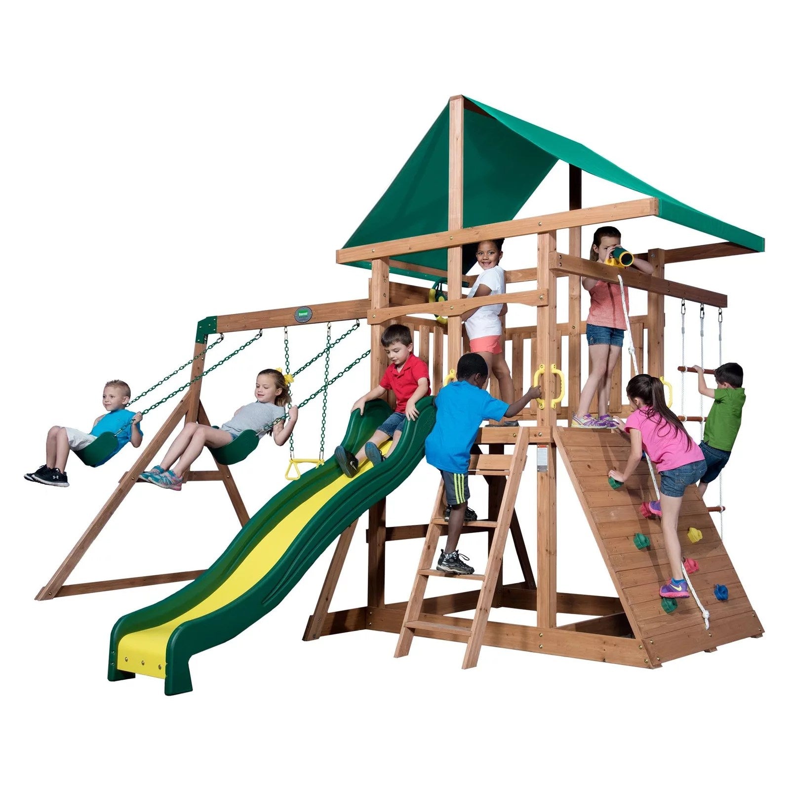 shopping_48-1 Backyard Discovery Mount McKinley All Cedar Wood Swing Set - Image 1